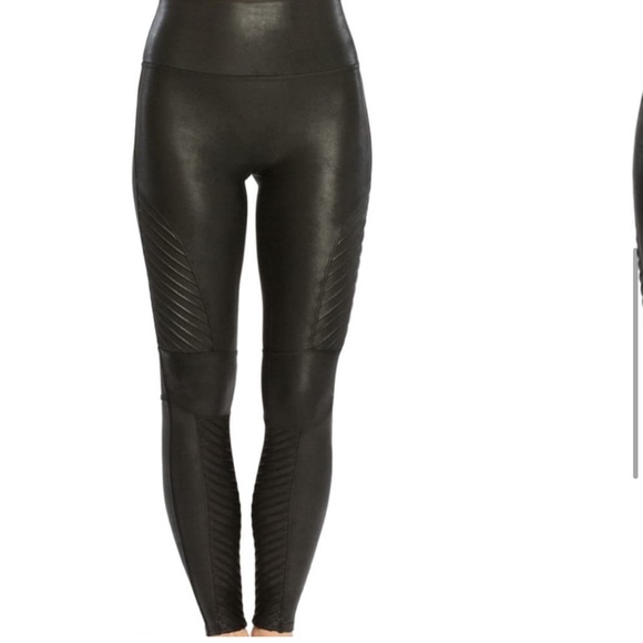 SPANX Faux Leather Moto Leggings size XS - Picture 4 of 11